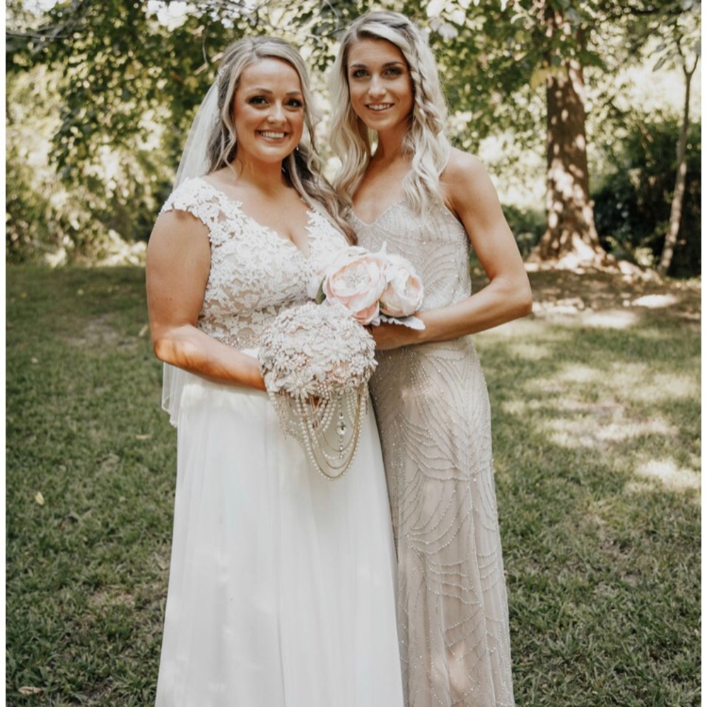 Adrianna Papell blush dress